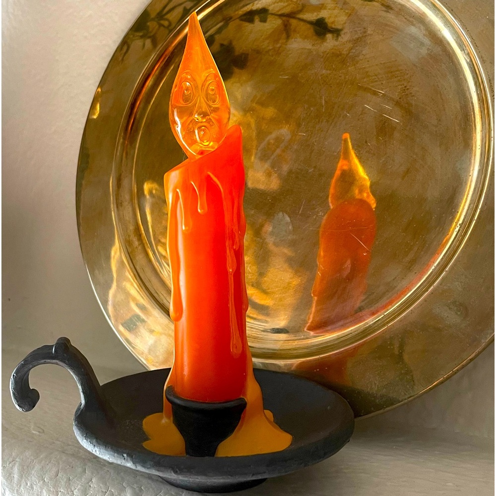 Vintage Halloween Hallmark Flickering Candle